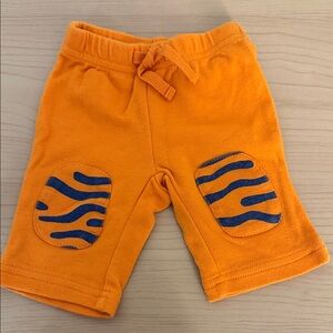 Orange Kids Shorts with Blue Accents